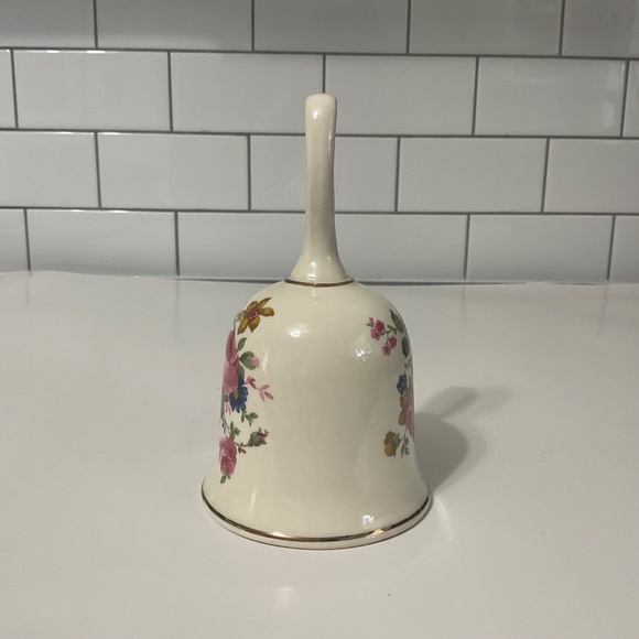 VTG Sadler Porcelain Pink Roses Floral Bell Made in England - Picture 5 of 6